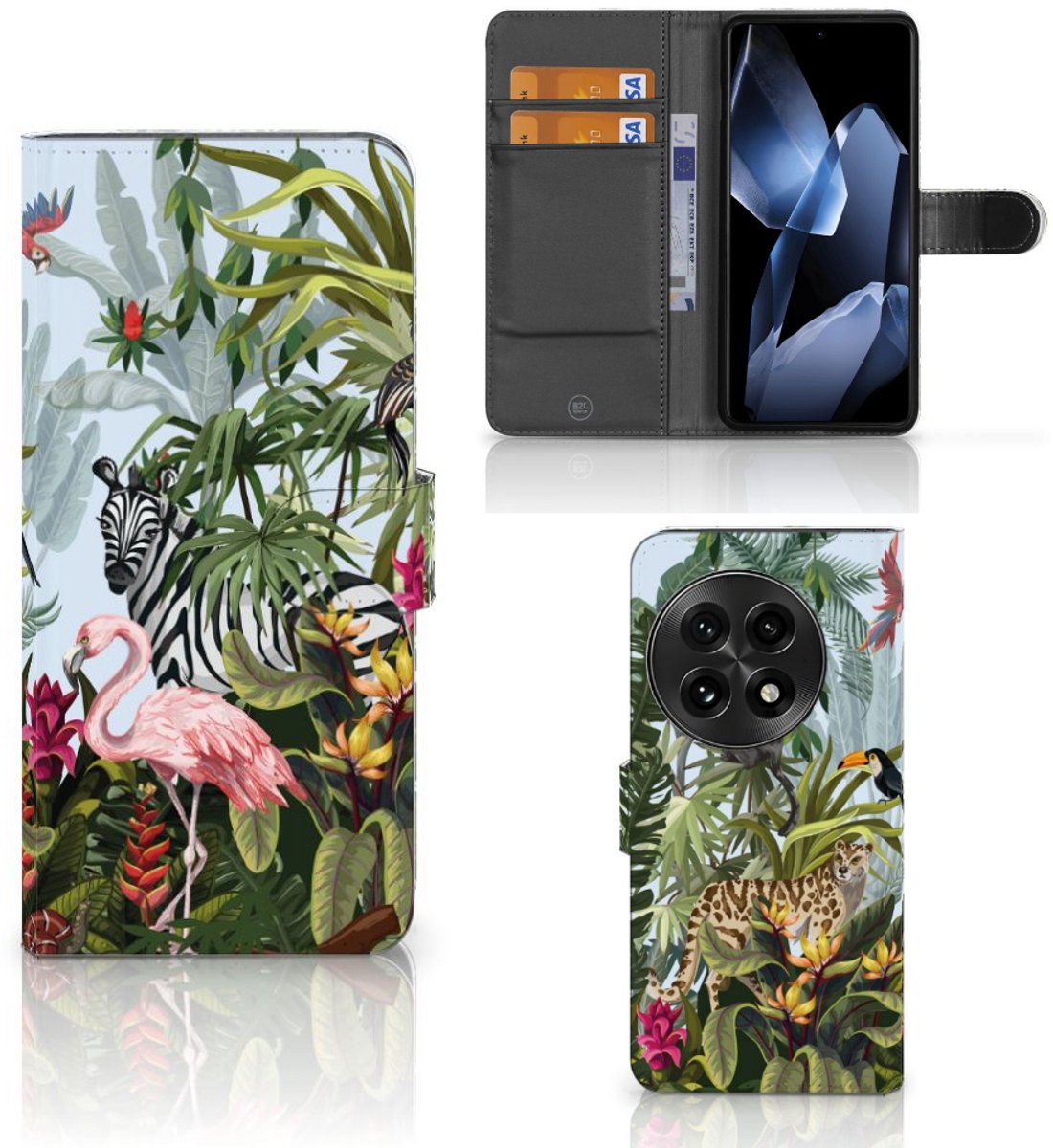Telefoonhoesje met Pasjes voor OnePlus 13 Jungle
