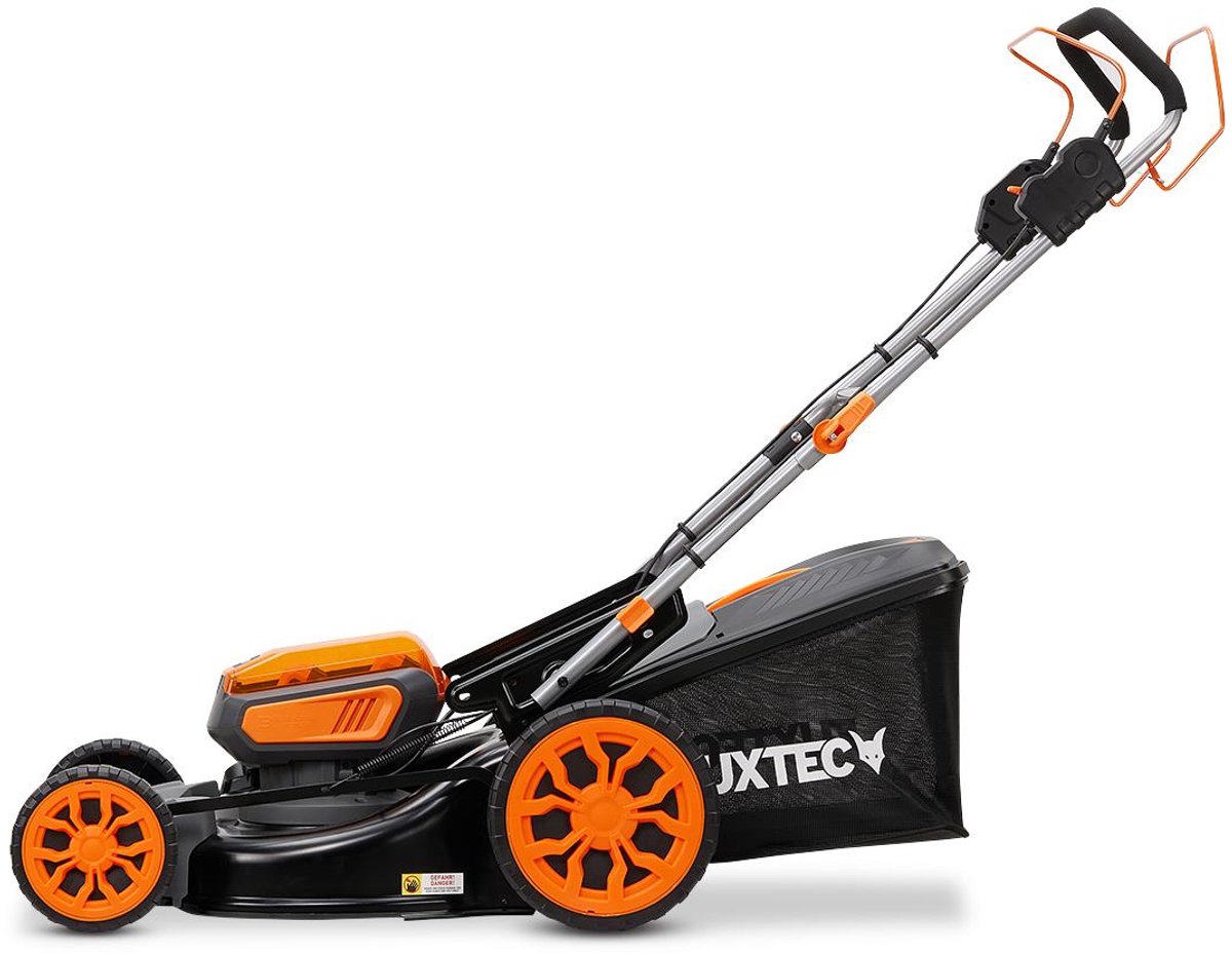 FUXTEC 40V accu grasmaaier FX-E2RM46PROSET | accu grasmaaier met aandrijving | 46 cm | 2x 5Ah accu & snellader | mulchfunctie | 50L grasopvangbak – foto 4