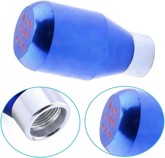 Versnellingspook Knop - Schakelknop Aluminium - Handmatig Schakelen Verbeteren - Hoge Kwaliteit Aluminium - 5 Versnellingen - Blauw — afbeelding 3