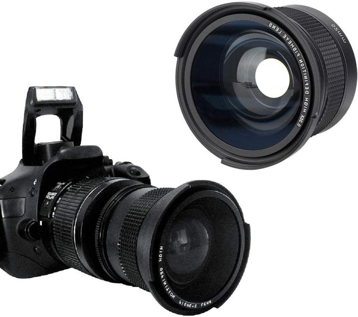 Universele Fisheye Lens 52mm 0.35x Groothoeklens met Deksel voor DSLR en Digitale Camera's