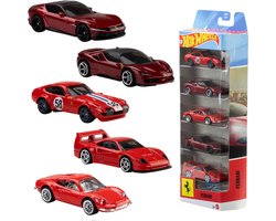 Hot Wheels Ferrari - set van 5 metalen Ferrari speelgoedauto's