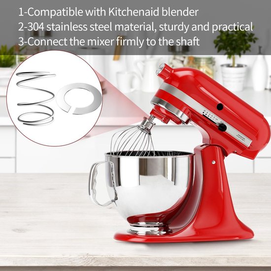 RVS Veer en Wasmachine Set - Mixer Onderdelen - Apparaten Repareren - Snel Installeren - 6 Stuks - Zilver van Merkloos — afbeelding 5