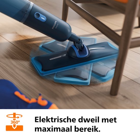 Philips OneUp Elektrische Dweil 3000 series XV3101/01 - Dweilsysteem - Vloerreiniger - Vuil water opzuigen - 1 stand - 50min dweilen - Geen emmer nodig
