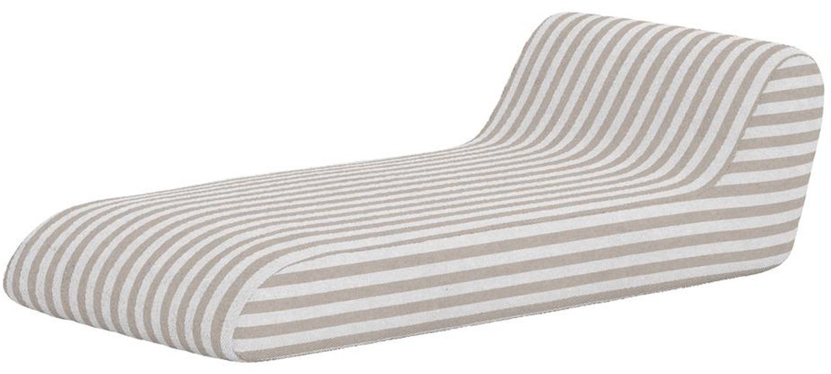 Svea - Sammy opblaasbaar ligbed - 168.5x85x51x22 cm - wit/beige gestreept
