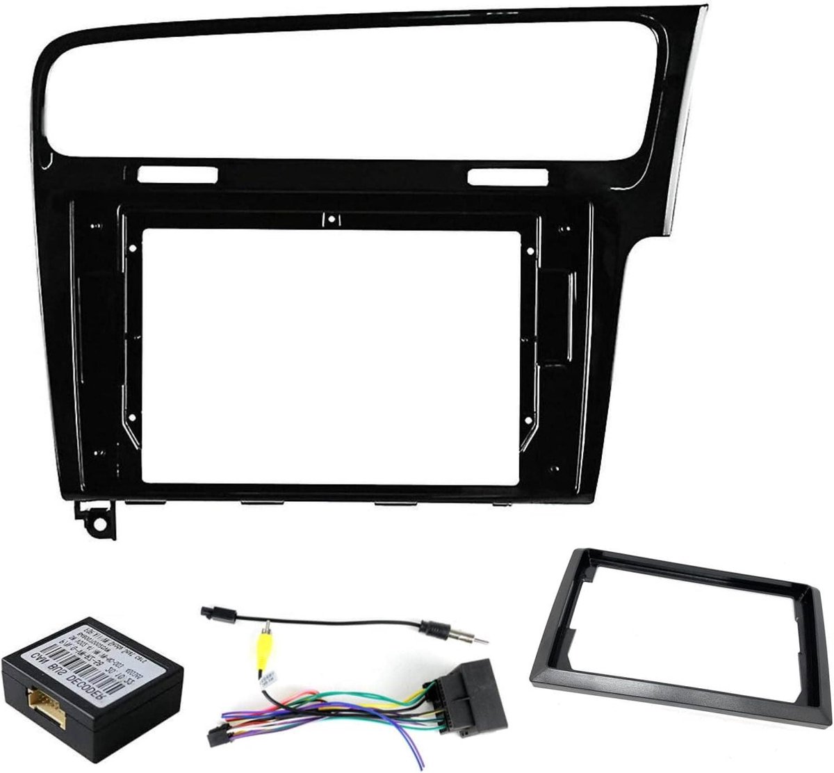 Radio Paneel Kit - Montageframe Dashboard - Auto Radio Installatie - Met CAN BUS Adapter - 9 Inch - Zwart