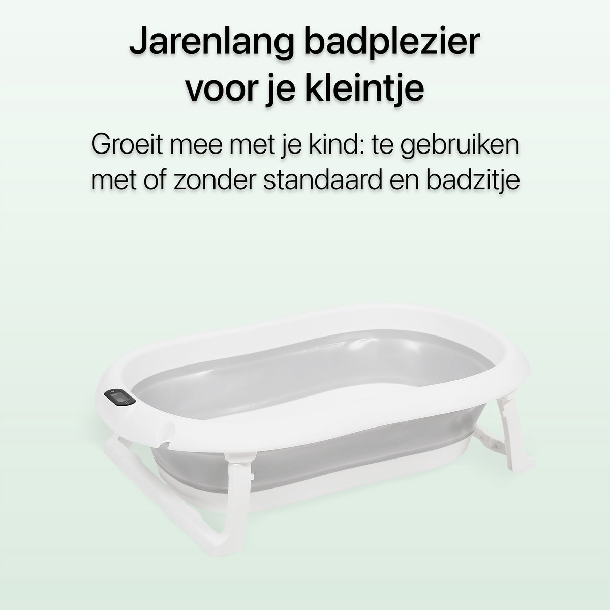BimbelBoo® Baby Bad met Standaard - Ingebouwde thermometer - Tot 3 jaar - Opvouwbaar - Incl. Badzitje en Afvoerslang — cadeau in Cadeau-ideeën - foto 5