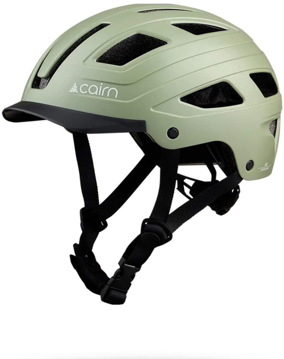 Cairn Fietshelm Clarke - Heren & Dames - E-bike & stadfietsen - Ingebouwde LED - Mat Khaki - Maat L (59-61 cm)