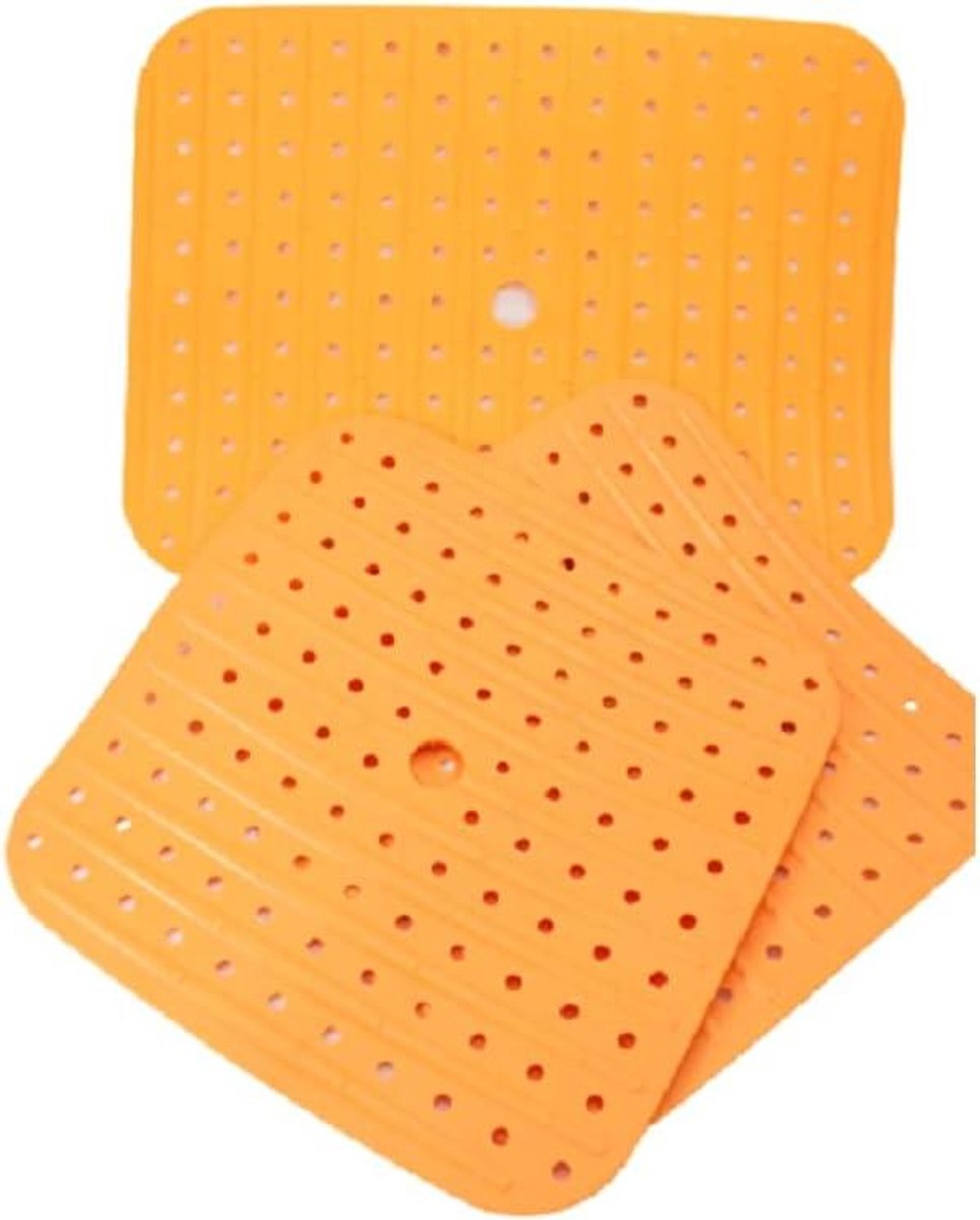 Zachte Wasbak Mat - Keukenmat Bodem - Bescherming Vaat - Antislip Structuur - 30 x 30 cm - Grijs