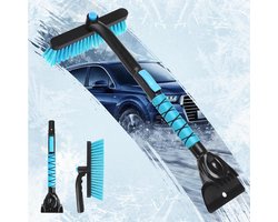 Sneeuwborstel met ijsschraper - Ruitschraper sneeuwverwijderaar - Auto winterklaar maken - 360 graden draaibare kop - uitschuifbaar tot 84 cm