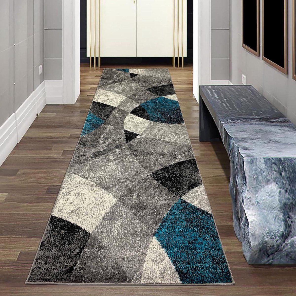 Abstracte Golven Tapijt - Gemarmerd Vloerkleed - Woonkamer Decoratie - Vloerverwarming Ges