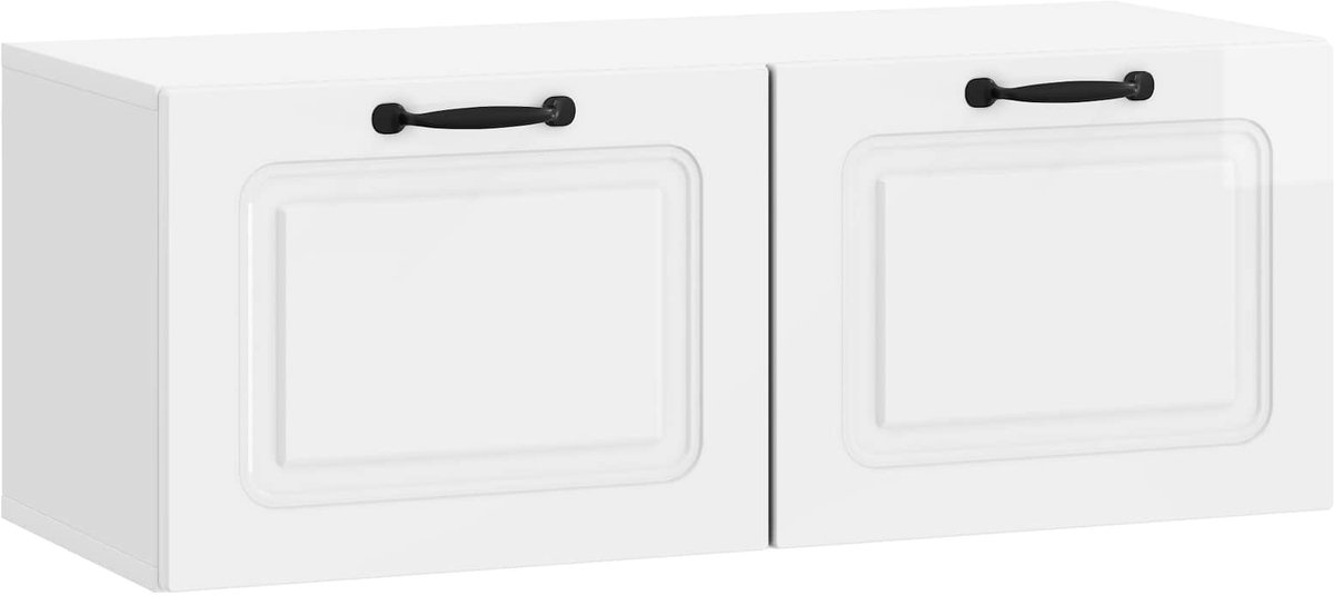 vidaXL - Wandmontage - TV-kast - Hoogglans - Wit - 78,5 - x - 31 - x - 30 - cm