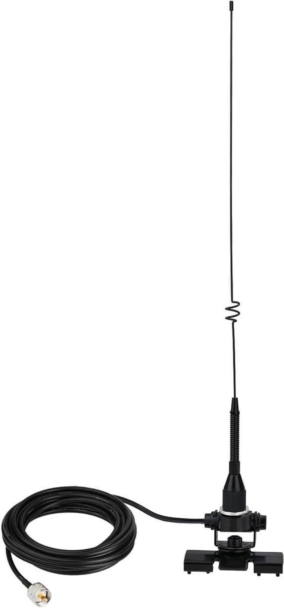 Mobiele Radioantenne - VHF UHF Antenne - Radio Communicatie - Dual Band Dekking - 53 cm - Zwart