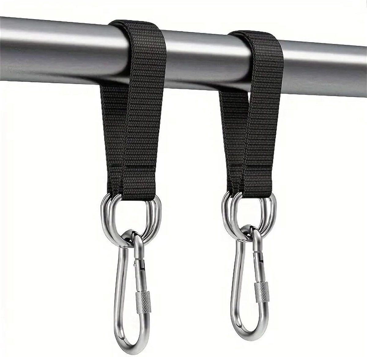Schommelbevestiging Set - Hangmat Ophanging - Veilig Ophangen - Hoge Belastbaarheid - 50 cm - Zwart