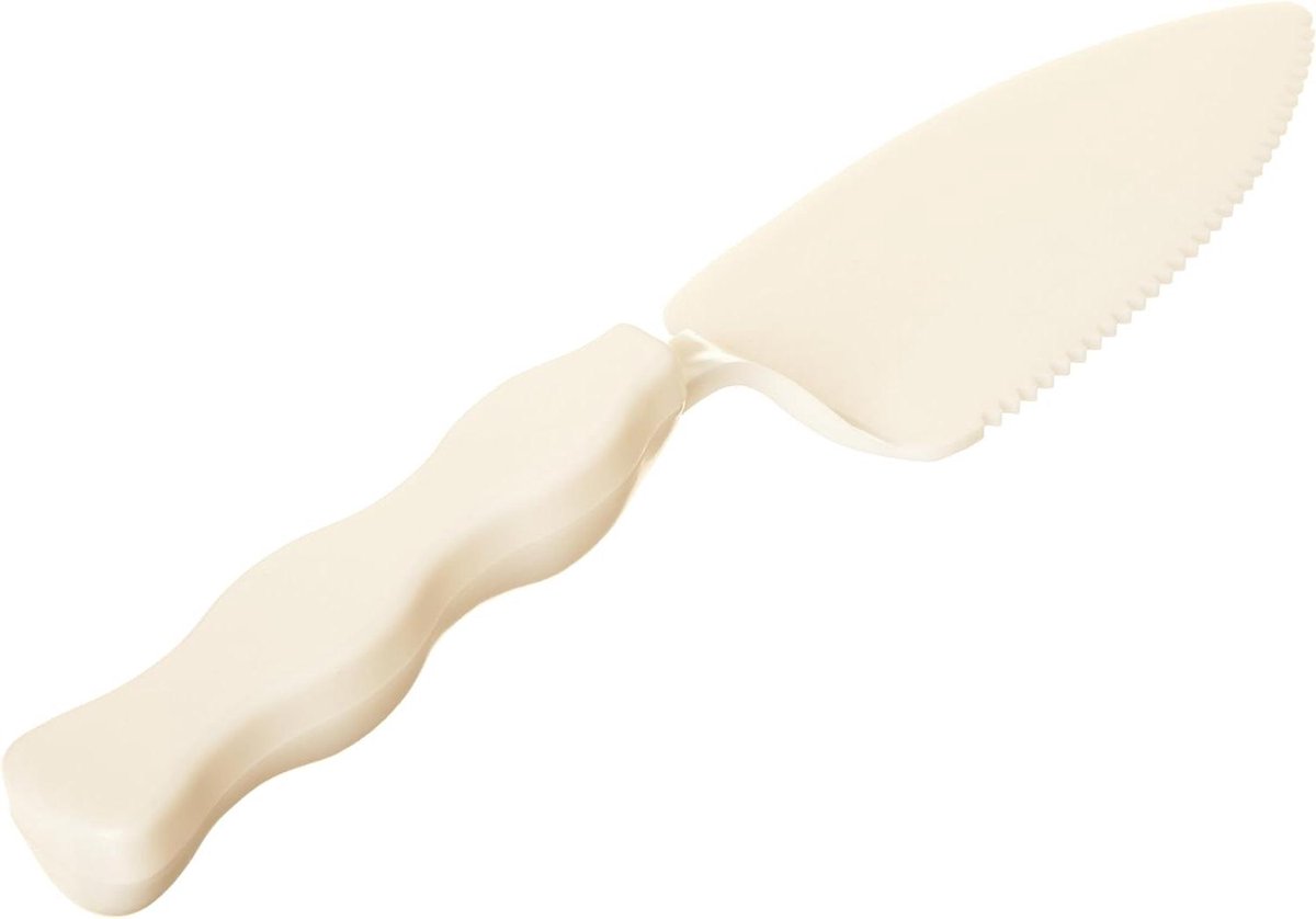 Taartschep - Taartsnijder - Feestelijk Serveren - Gekartelde Rand - 25 cm - Wit