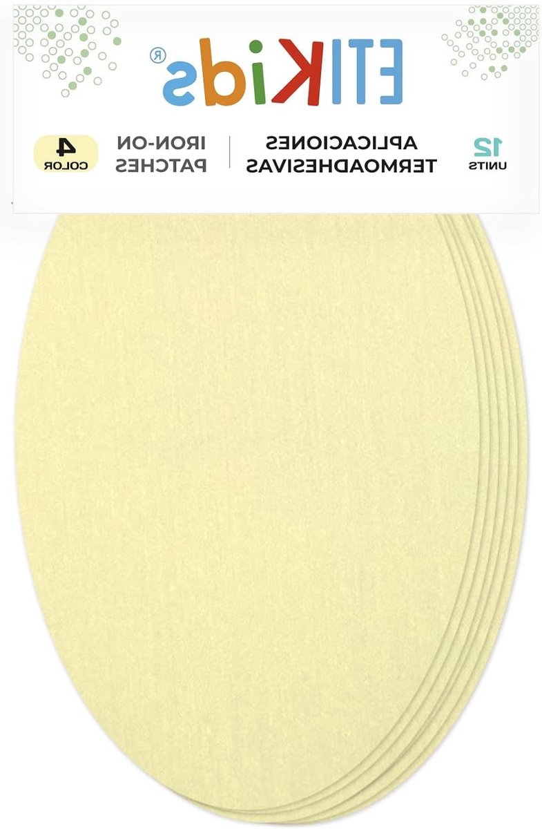 Strijkbare knielappen - Ellebooglappen - Kleding repareren - Snel te bevestigen - 12 stuks 16x10 cm - Lichtbeige