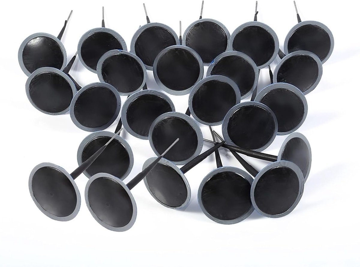 24 Stuks Rubber Bandenpluggen voor Zelfreparatie - 6mm Paddenstoelenvormige Pluggen voor Motoronderhoud en Bandenreparatie Tools