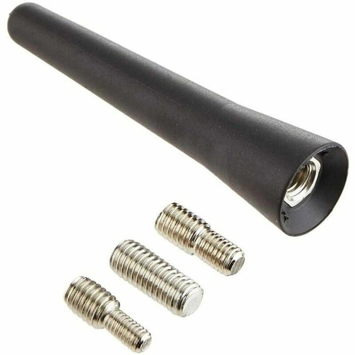 Universele 65 mm autoantenne - Zwart koolstofvezel design - Compatibel met AM/FM-radio's