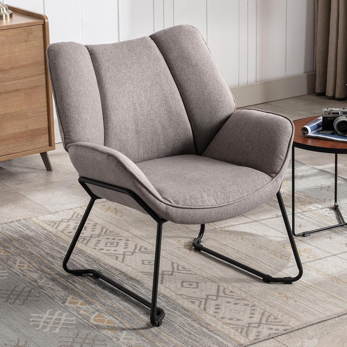 Fauteuil – Meuble Paris Luxe - Grijs - Paris Luxe Oorfauteuil Grijs – - Medahomestore