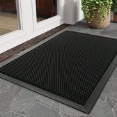 Waterdichte buitenmat voor de voordeur- rubberen buitenmat- robuuste- vlekbestendige deurmat- antislip welkomstmat voor de voordeur- elastische deurmat- antislip entreemat