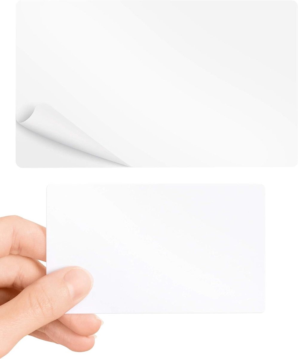 Zelfklevende Kaarten - PVC Stickers - Toegangskaarten Personaliseren - Direct Plakbaar - 100 Stuks - Wit