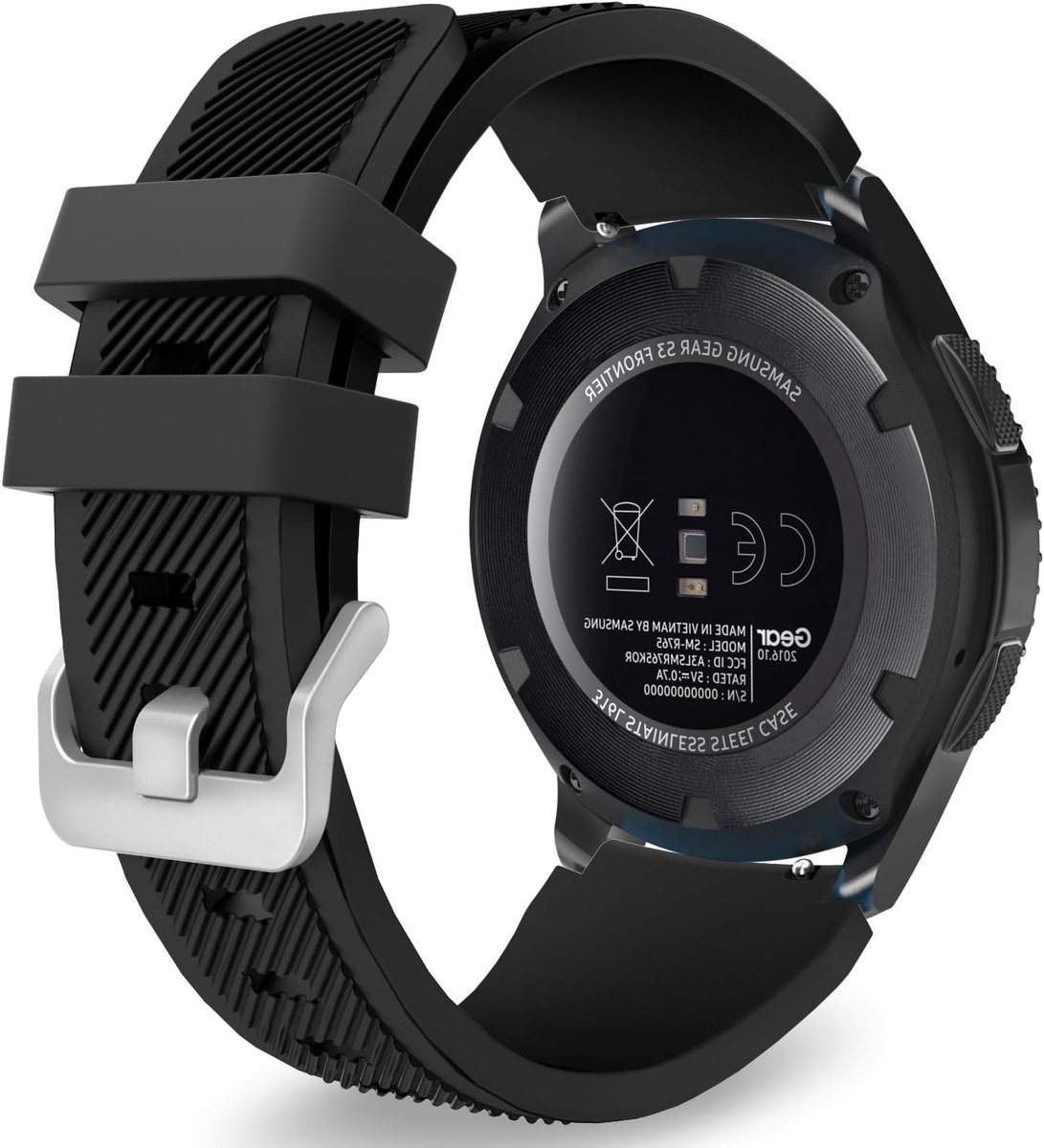 Comfortabele en Duurzame 22mm Silicone Sportband voor Samsung Gear S3, Galaxy Watch 46mm en Ticwatch Pro