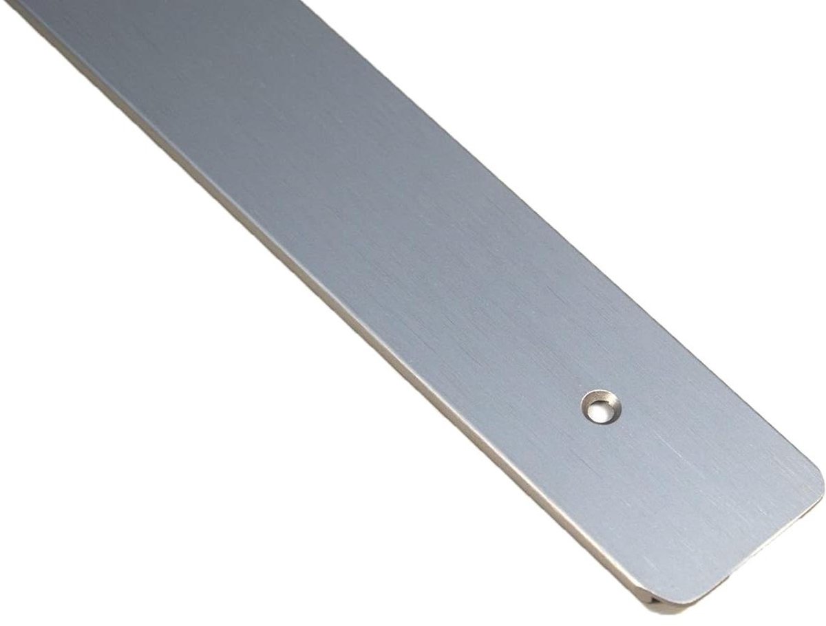 Keuken Werkblad Rand - Zijlijst Inox - Keuken Afwerking - Met Schroefgaten - 60 cm Lengte - Zilver