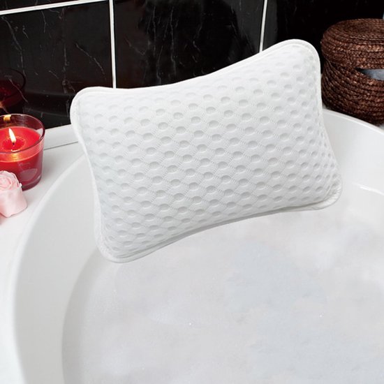 RFWR® Ergonomisch Badkussen Voor Het Bad Met Antislip Zuignappen Comfortabel En Ondersteunend Spa Kussen