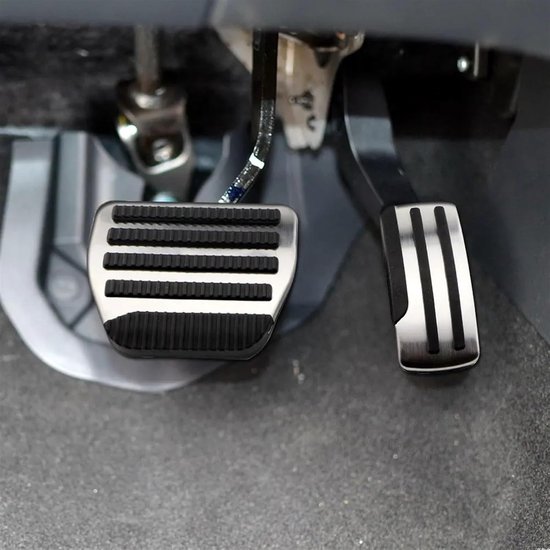 Pedaalhoezen Auto - Gaspedaal Rempedaal - Veiliger Rijden - Antislip Oppervlak - AT 2 Stuks - Zilver — afbeelding 2