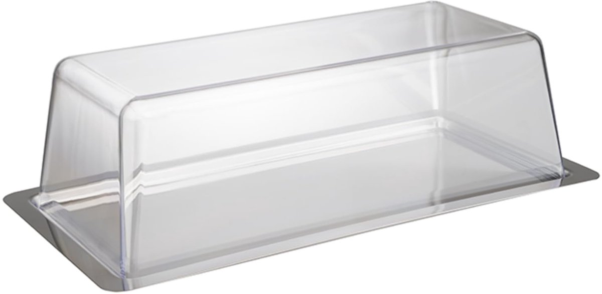 Cake serveerschaal RVS met luchtdichte deksel - 34x16 -5