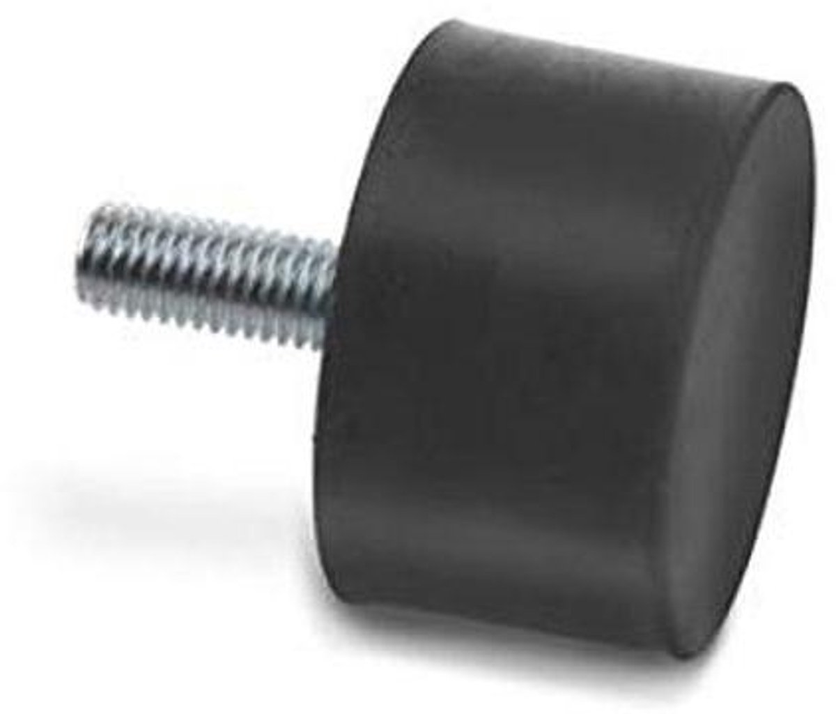 Aanslagbuffer - Demper Rubber - Trillingen Absorberen - Gevulkaniseerd op Dekplaten - 100x60mm M16 - Zwart