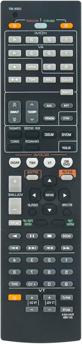 Afstandsbediening Vervanging - Universele Bediening - Home Cinema Bediening - Geen Installatie Nodig - 10 Meter Bereik - Zwart