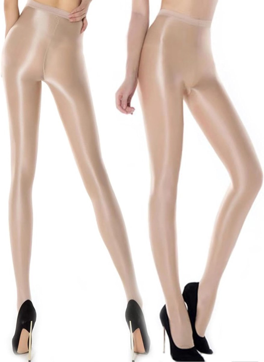 Shiny Danspanty's voor Vrouwen met Hoge Elasticiteit en 70 Denier, Hoge Taille en Voetbedekking