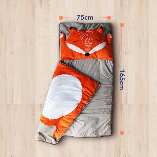Fuchs Kinderschlafsack - Opvouwbaar - Multifunctioneel - Hoogwaardige Katoen - Warm en Comfortabel - Speels Design van Merkloos — afbeelding 2