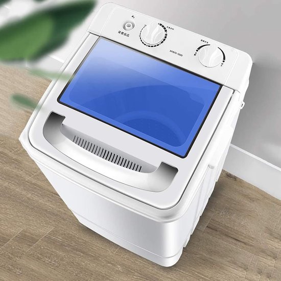 Mini Wasmachine - Compacte Wasmachine - Kleine Wasjes Draaien - Halfautomatisch - 7 kg - Wit — afbeelding 2