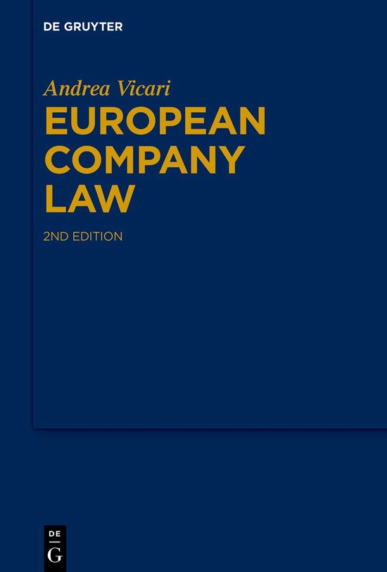 De Gruyter Studium- European Company Law - cover