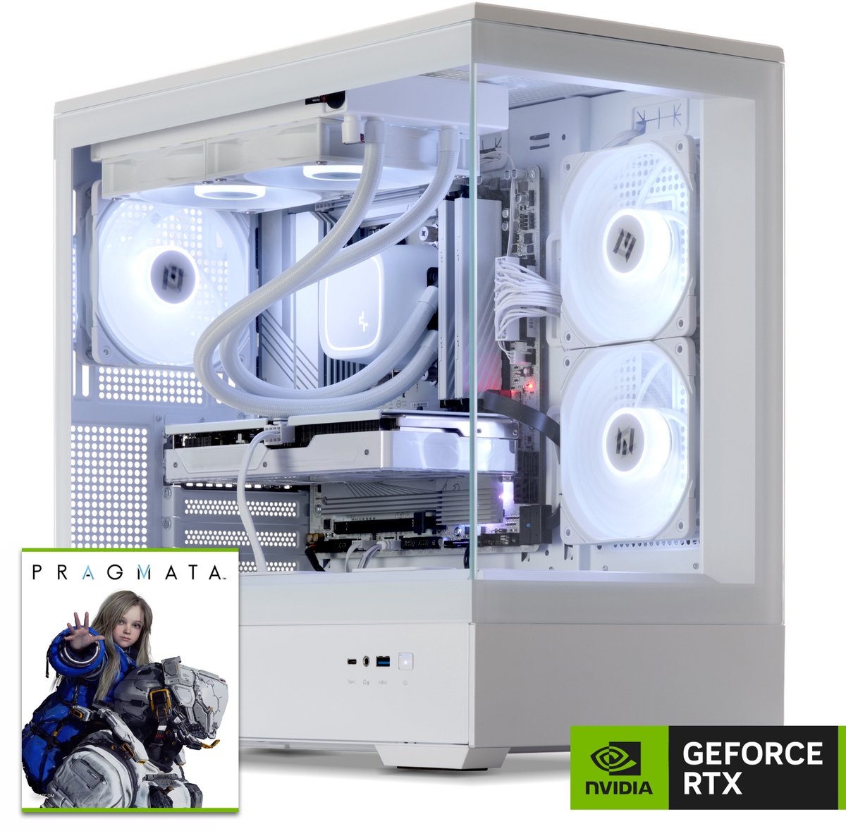Sedatech Advanced Gaming PC Waterkoeling White Edition • AMD Ryzen 5 7600X3D 6x 4.1GHz • Geforce RTX5070 • 32Gb DDR5 • 2Tb SSD M.2 • WiFi • Bluetooth, USB C • Windows 11 • Desktop computer