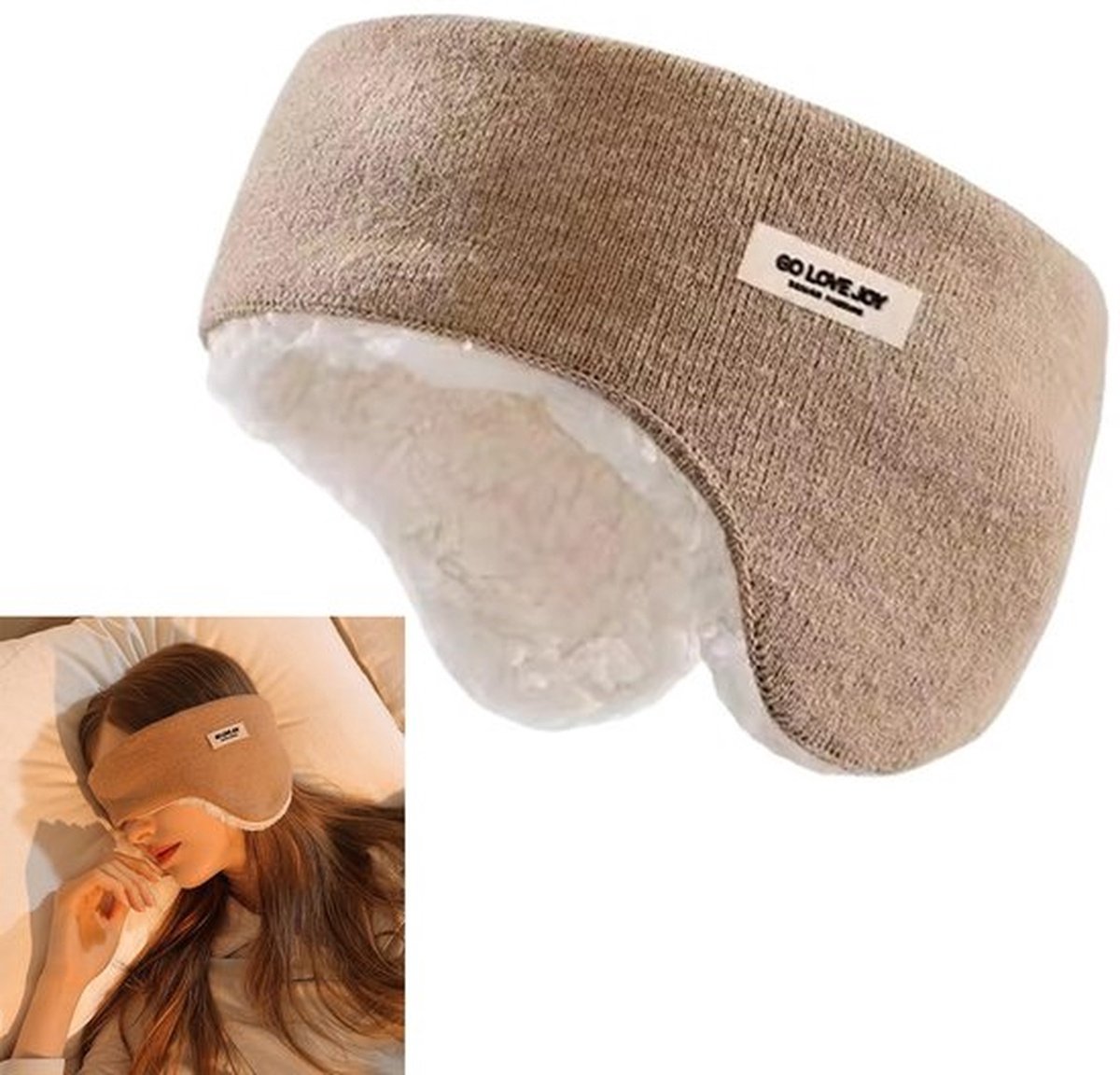 Winterhoofdband - met zachte fleecevoering, oorwarmers, volledige bedekking, oorkappen en hoofdband voor hardlopen en fietsen, zacht slaapmasker