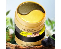 SADOER Oogmasker Collageen 60 Stuks | Oogpatches Tegen Donkere Kringen | Wallen Verwijderen | Anti Rimpel Oog Pads | Hydraterend Oogmasker | Aloë Vera | Bamboe Houtskool | Anti Aging Oogverzorging | Oog Pads Vermoeidheid