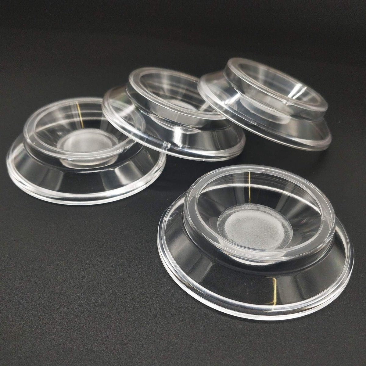 Set van 4 Piano Caster Cups - Antislip Vloerbescherming voor Piano en Meubels, ABS Materialen, Transparant