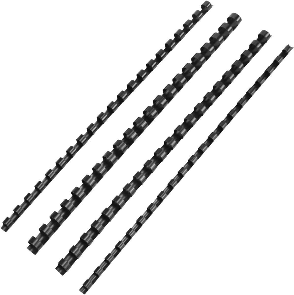 Pack van 200 A4 Plastic Binding Combs - Multi-Size 6/8/10/12mm, 21 Ringen, Geschikt voor 20-80 Bladen en Documenten