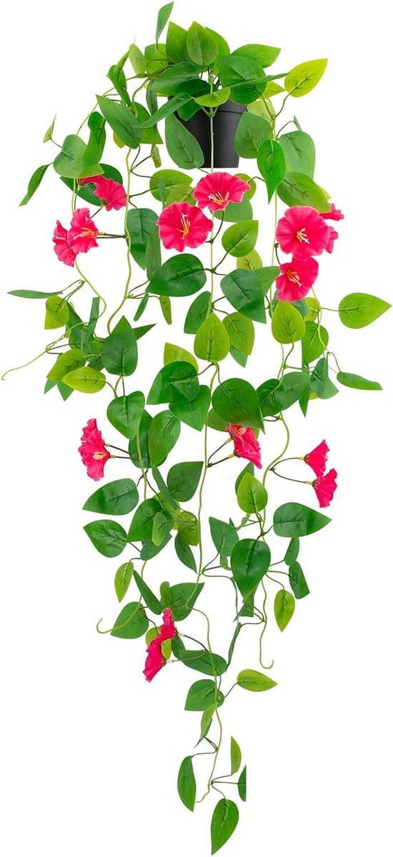 Kunstmatige Petunia Bloem - Nep Klimop Wijnstok - Huisdecoratie - Zijden Bladeren - 145 cm