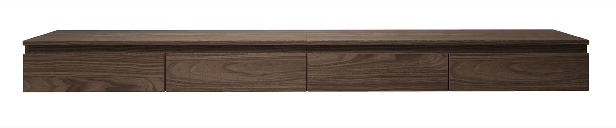 Selsey Bemmi Slim – TV-hangmeubel 4 deuren – Walnoot Wisconsin houtlook – 200 cm