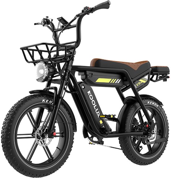 Elektrische fatbike Koolux X9 Pro Ultra 250W motor, dubbele 48V 40Ah accu, 225 km bereik, hydraulische schijfremmen, 20×4.0 banden