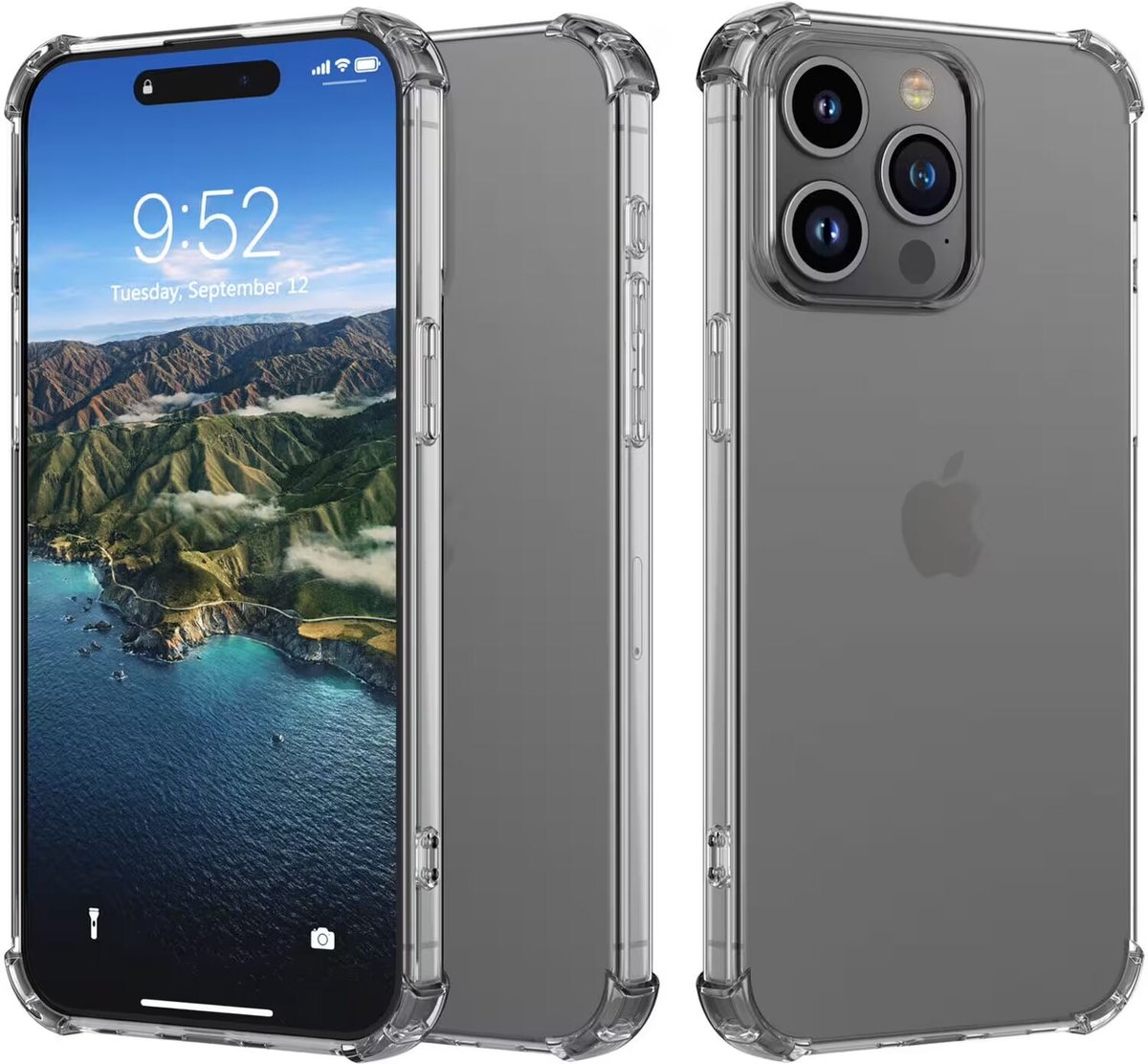 Hoesje Schokbestendig en Dun TPU Transparant Geschikt voor Apple iPhone 15 Pro