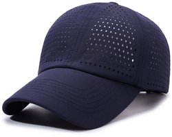 Hoed-Heren Baseballcap Performance - Ademende Zomerpet- Verstelbare Snapback Sportpet voor Hardlopen, Golf en Wandelen - Vochtafvoerende Mesh Cap -unisex-Hoofdomtrek 56-60 cm- rand 8 cm- hoogte van de hoed 11 cm