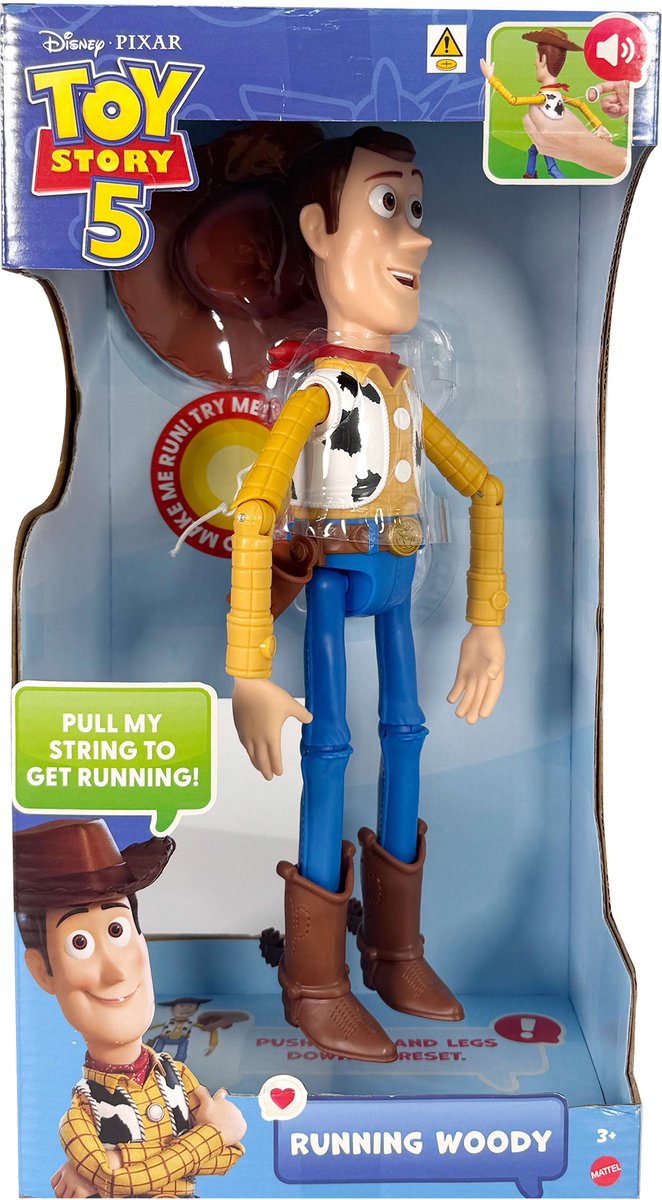 Disney en Pixar Toy Story 5 Rennende Woody actiefiguur van 30 cm, meer dan 50 geluiden van Disney — afbeelding 4