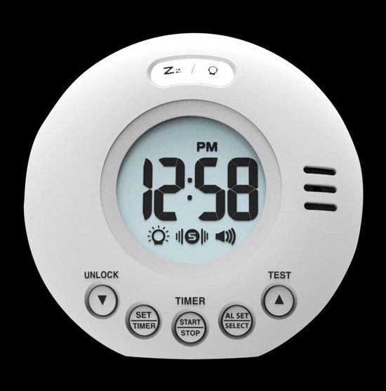 Geemarc Wake 'n' Shake Voyager reiswekker – met trillingen – 75dB