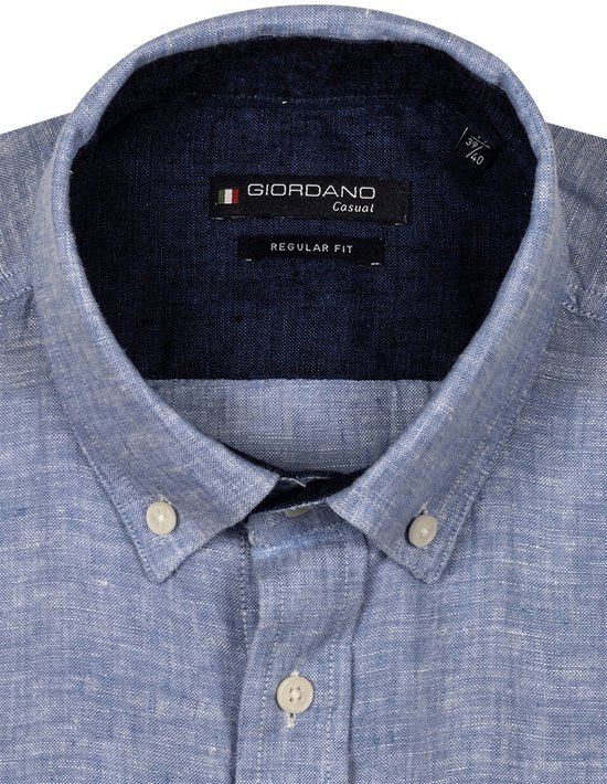 Giordano casual overhemd blauw