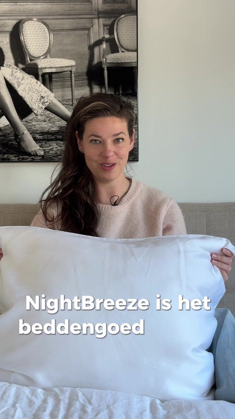 Slowwave NightBreeze kussensloop - 100% TENCEL™ lyocell - Zacht en comfortabel - Beschermt de gezichtshuid - Vochtregulerend - Hypoallergeen en antibacterieel - Kleur: Arctic White - Formaat: 60 x 70cm