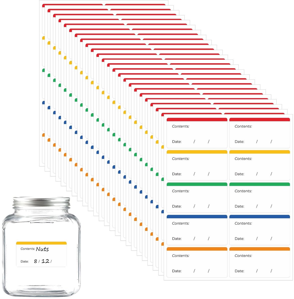 Allecto - Vrieslabels - Zelfklevende labels - Multifunctioneel en veelzijdig - 60mm x 30mm - 240 stuks - Ideaal voor organisatie en etikettering - ...